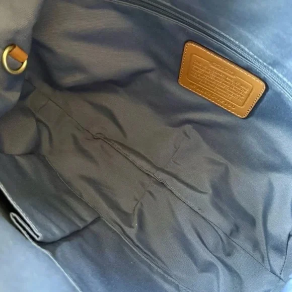 Coach Blue Denim Jumbo Signature Hobo Shoulder Bag 12190 China - Picture 7 of 9